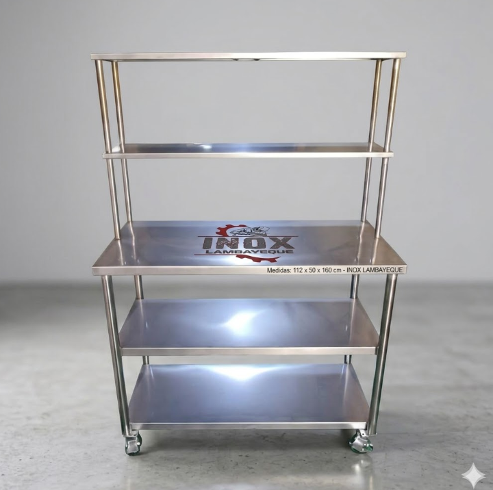 MESA DE TRABAJO MURAL DE 3 NIVELES DE 1.12 METROS