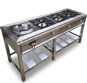 Cocina de 3 hornillas + chifero Wok