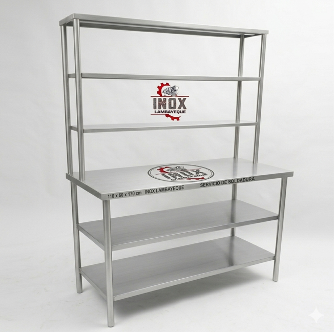     MESA DE TRABAJO MURAL DE 6 NIVELES DE 1.10 METROS